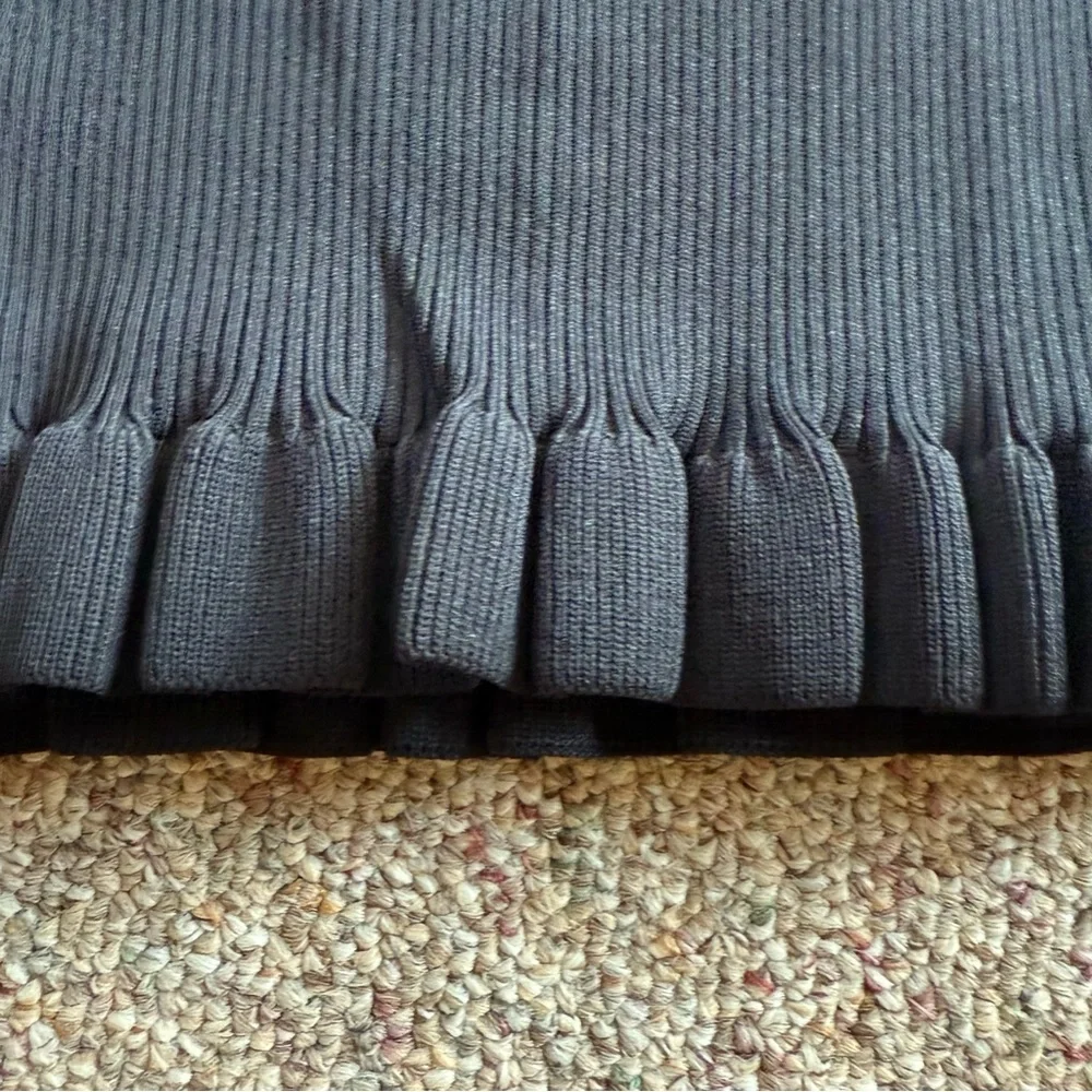 Michael Michael Kors Black Ribbed Ruffle edge Skirt XL - Picture 4 of 6